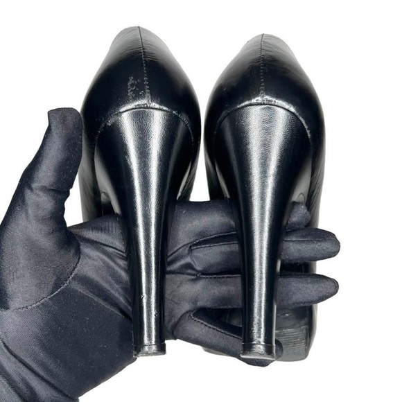 CHANEL • CHAUS OUVERTES HEELS W/ BOX & DUST BAG (38) - Picture 10 of 13